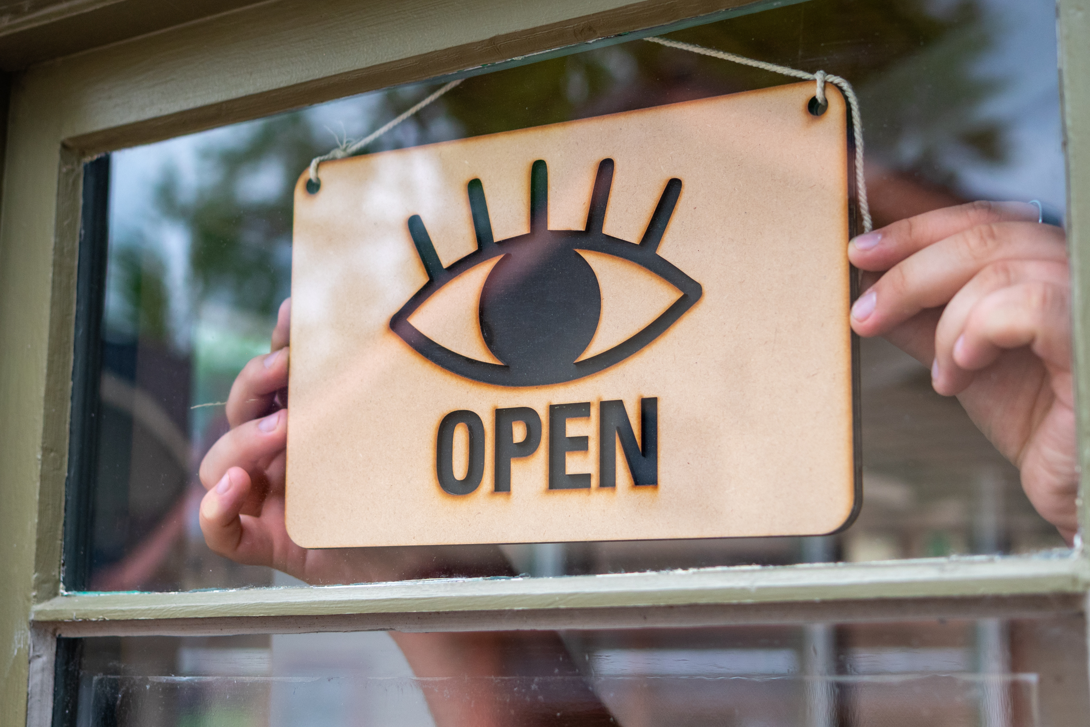 Gilman Glasses open sign